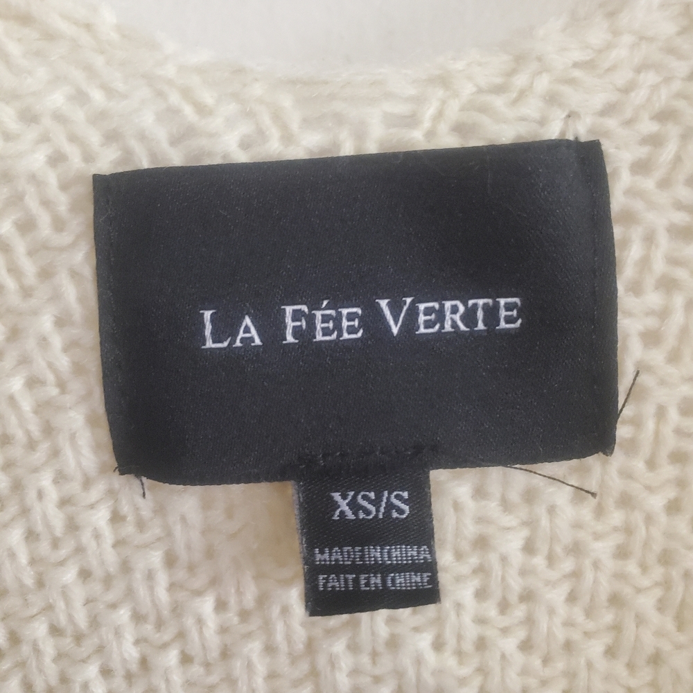 Anthropologie La Fee Verte Open Front Tassel Fringe Poncho Kimono Size XS/S Boho - Picture 9 of 14